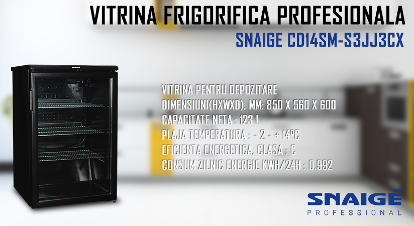 Vitrina frigorifica profesionala Snaige CD14SM-S3JJ3CX
