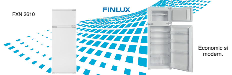 Frigider incorporabil cu doua usi Finlux FXN 2610, Alb
