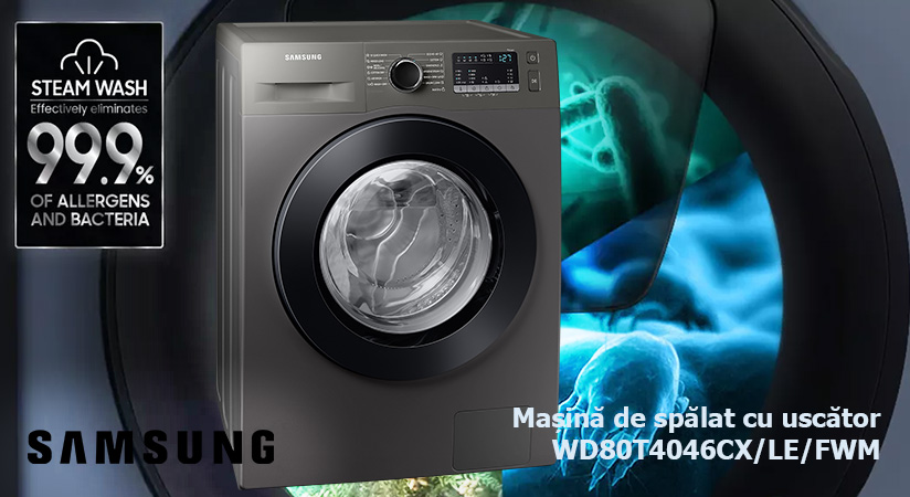 Mașină de spălat cu uscător Samsung WD80T4046CX/LE/FWM