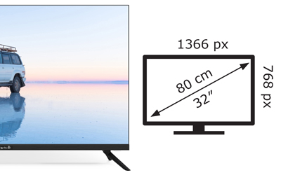 Diagonala 80 cm Televizor smart Arielli