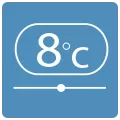 Temperatura de 8 grade AUX